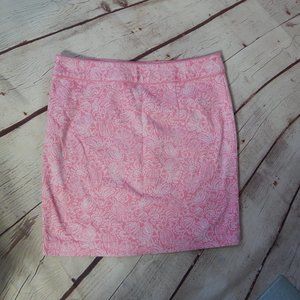 Vinyard Vines Pink and White Pinapple Print Skirt